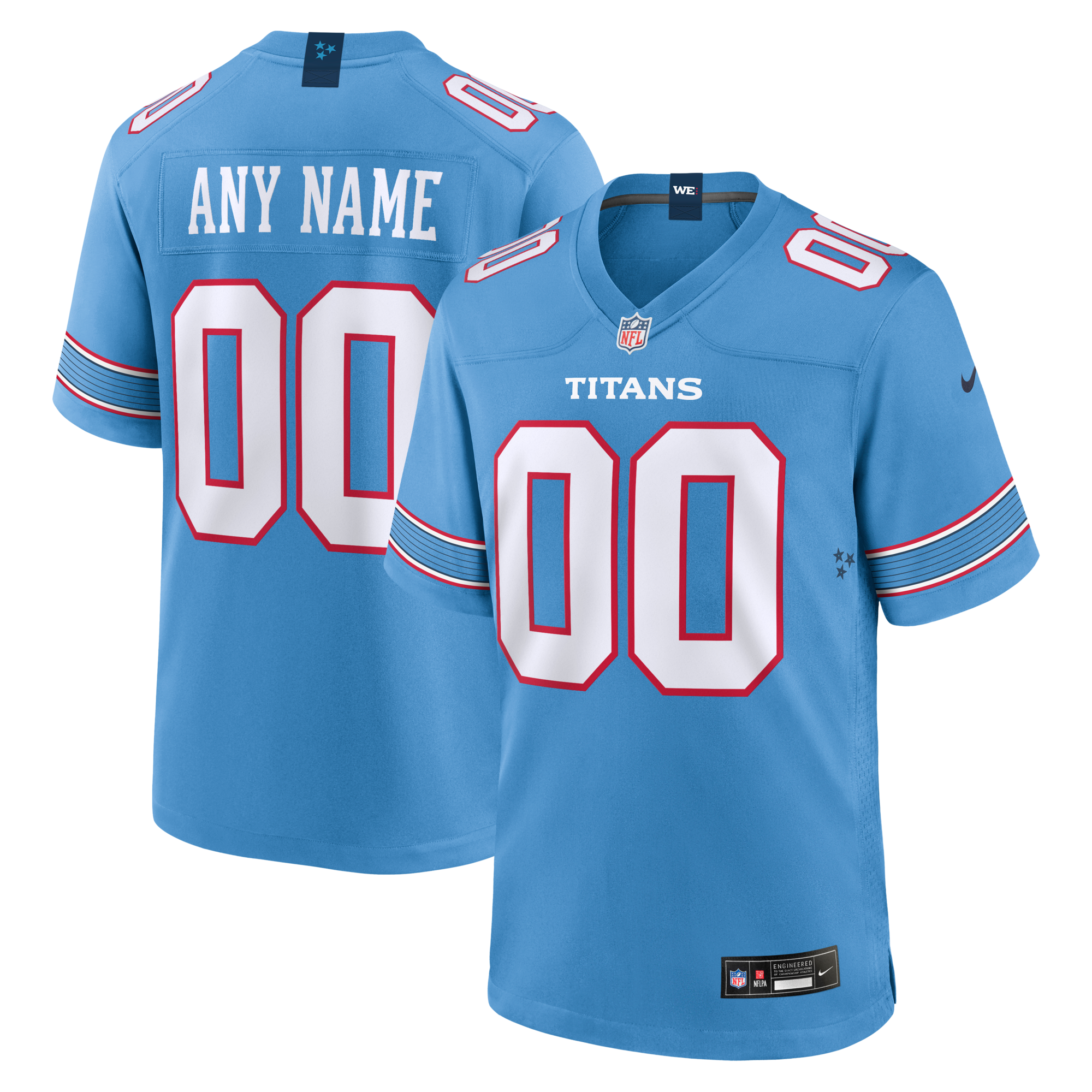 Tennessee Titans Nike Light Blue Game Custom Jersey