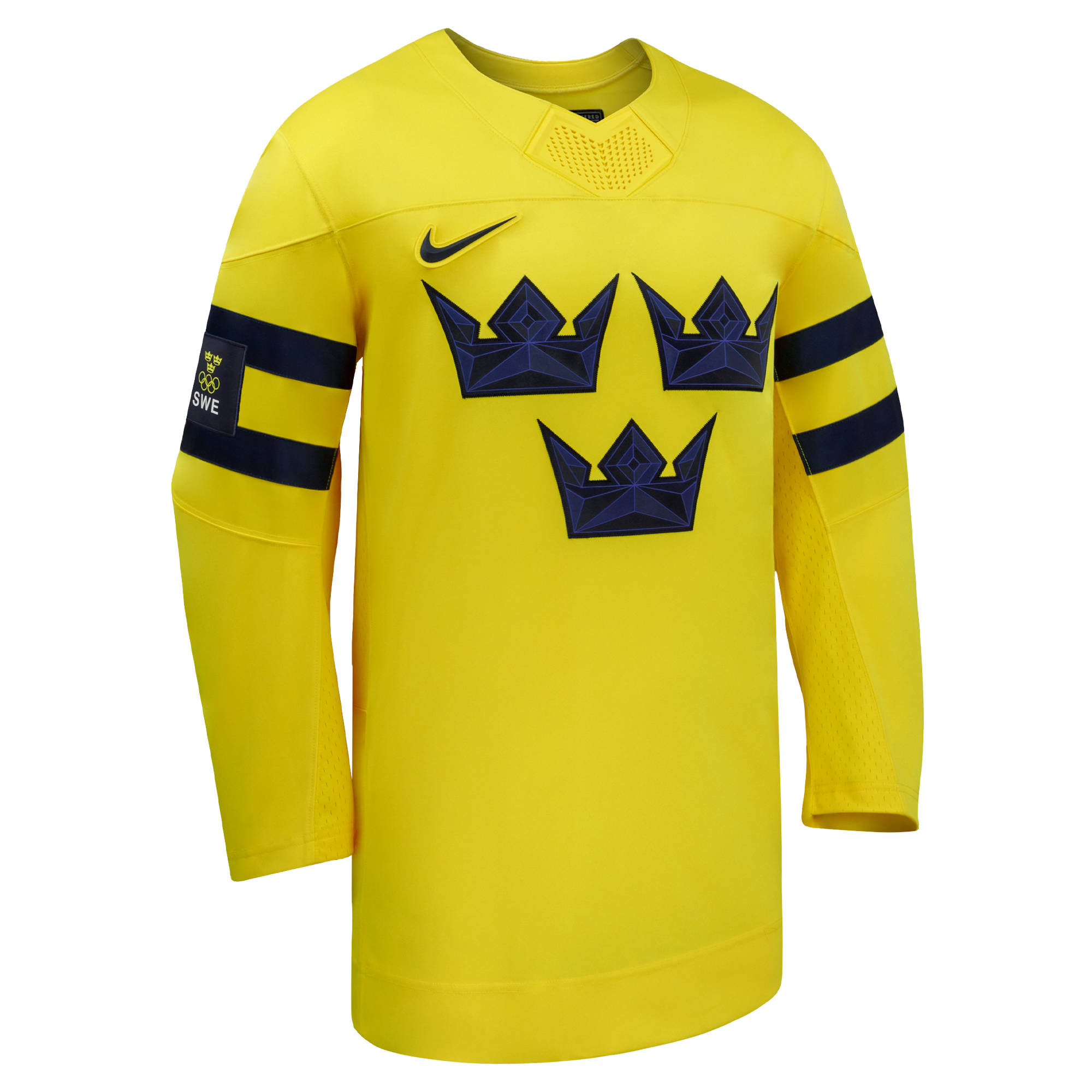Sweden Hockey Nike Yellow 2026 Away Replica Jersey