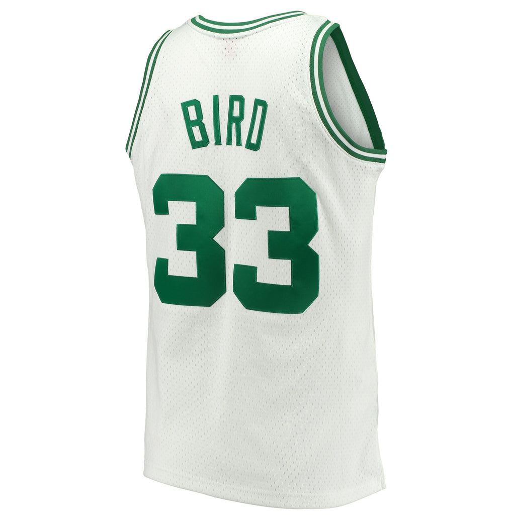 Mitchell & Ness Larry Bird White Boston Celtics 1985-86 Hardwood Classics Swingman Jersey