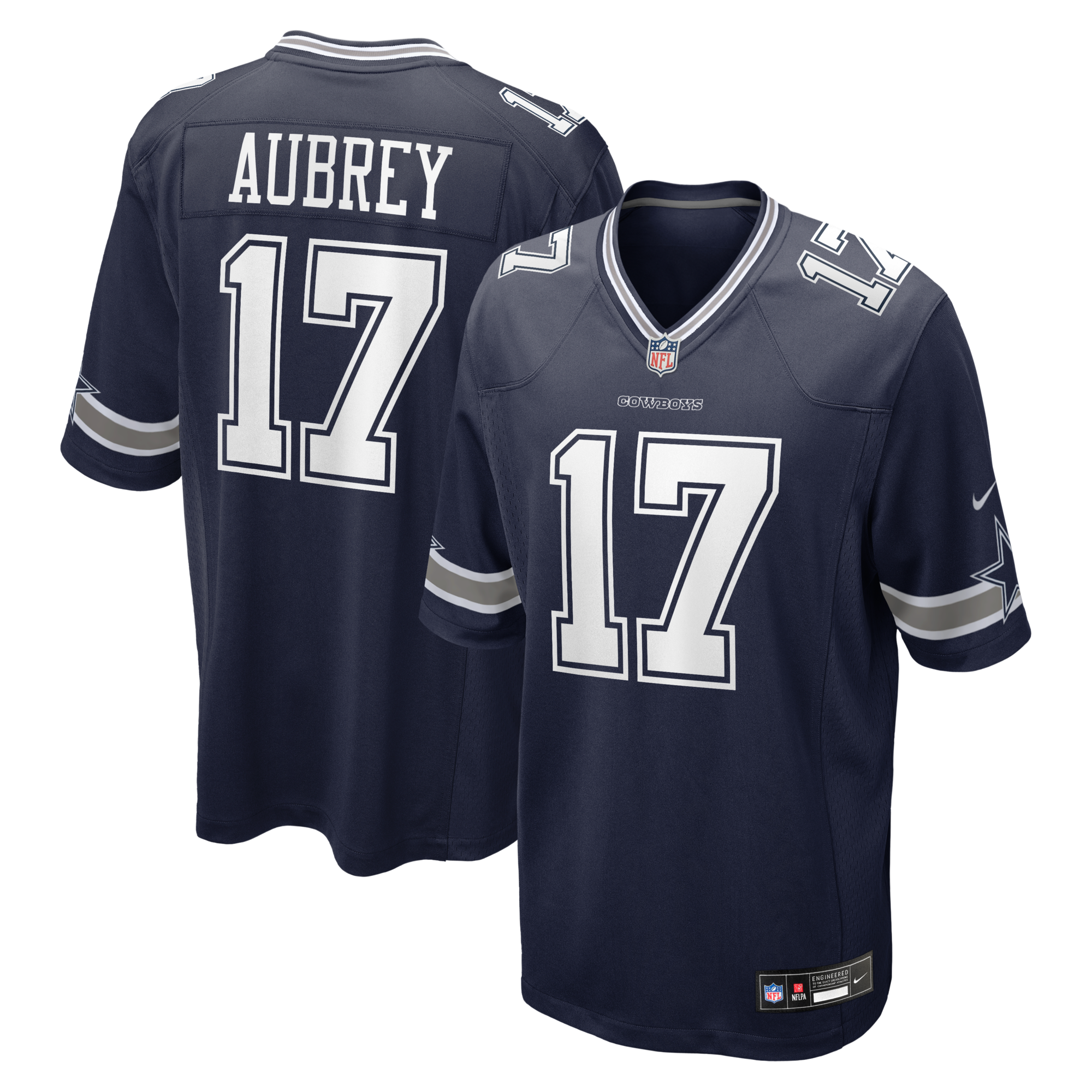 Dallas Cowboys Brandon Aubrey Nike Navy Team Game Jersey