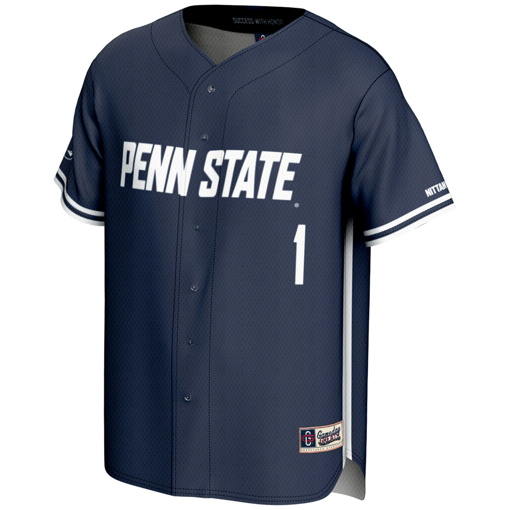 GameDay Greats #1 Navy Penn State Nittany Lions Lightweight Baseball Fashion Jersey