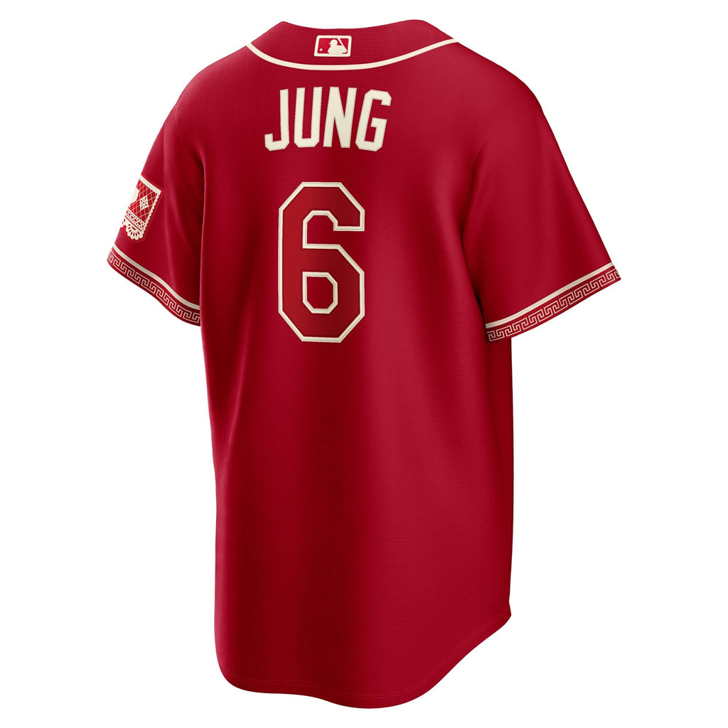 Texas Rangers Josh Jung Nike Red 2026 City Connect Stadium Jersey