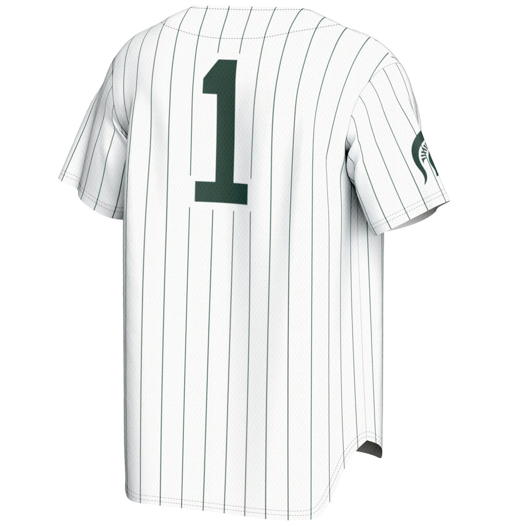 GameDay Greats #1 White Michigan State Spartans Lightweight Baseball Jersey