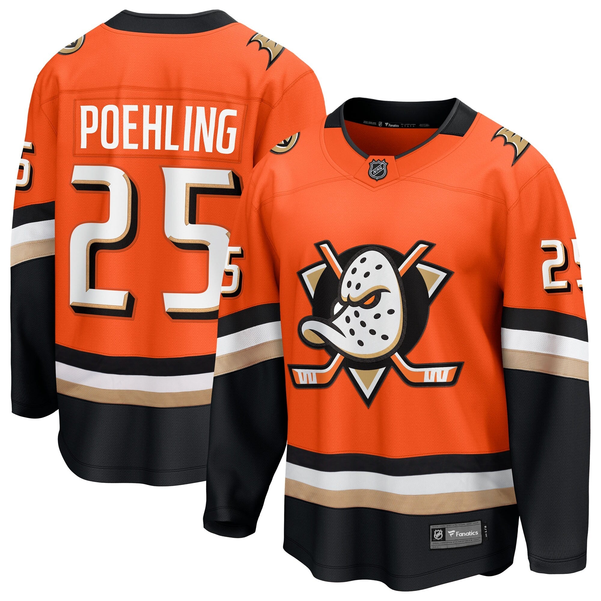 Anaheim Ducks Ryan Poehling Fanatics Orange Home Breakaway Jersey