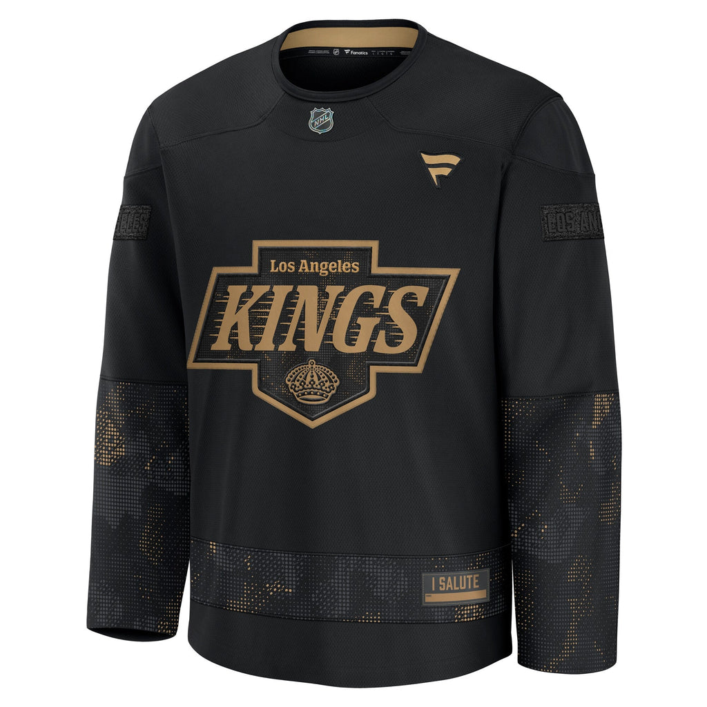 Los Angeles Kings Fanatics Black 2024 Military Appreciation Practice Jersey