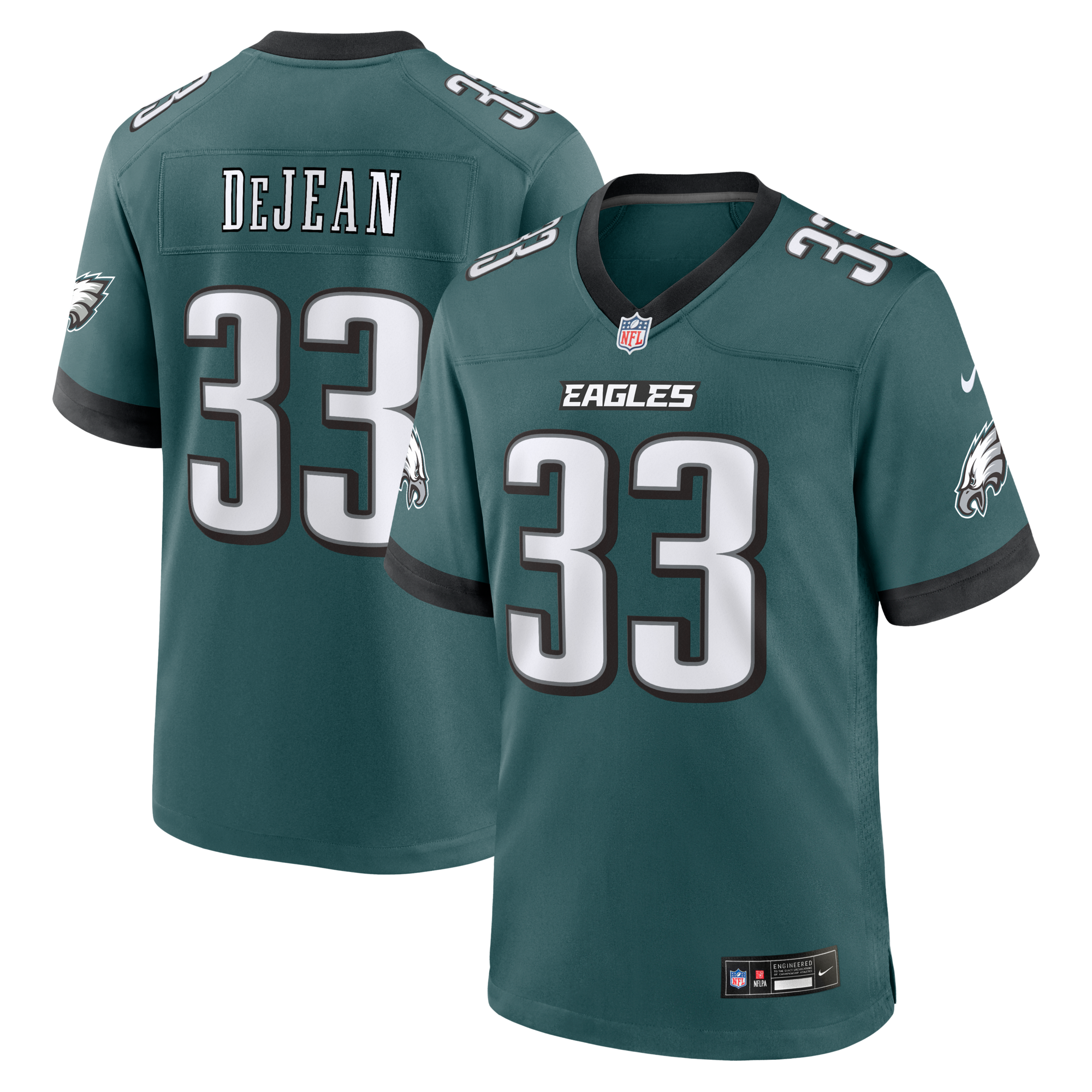 Philadelphia Eagles Cooper DeJean Nike Midnight Green Team Game Jersey