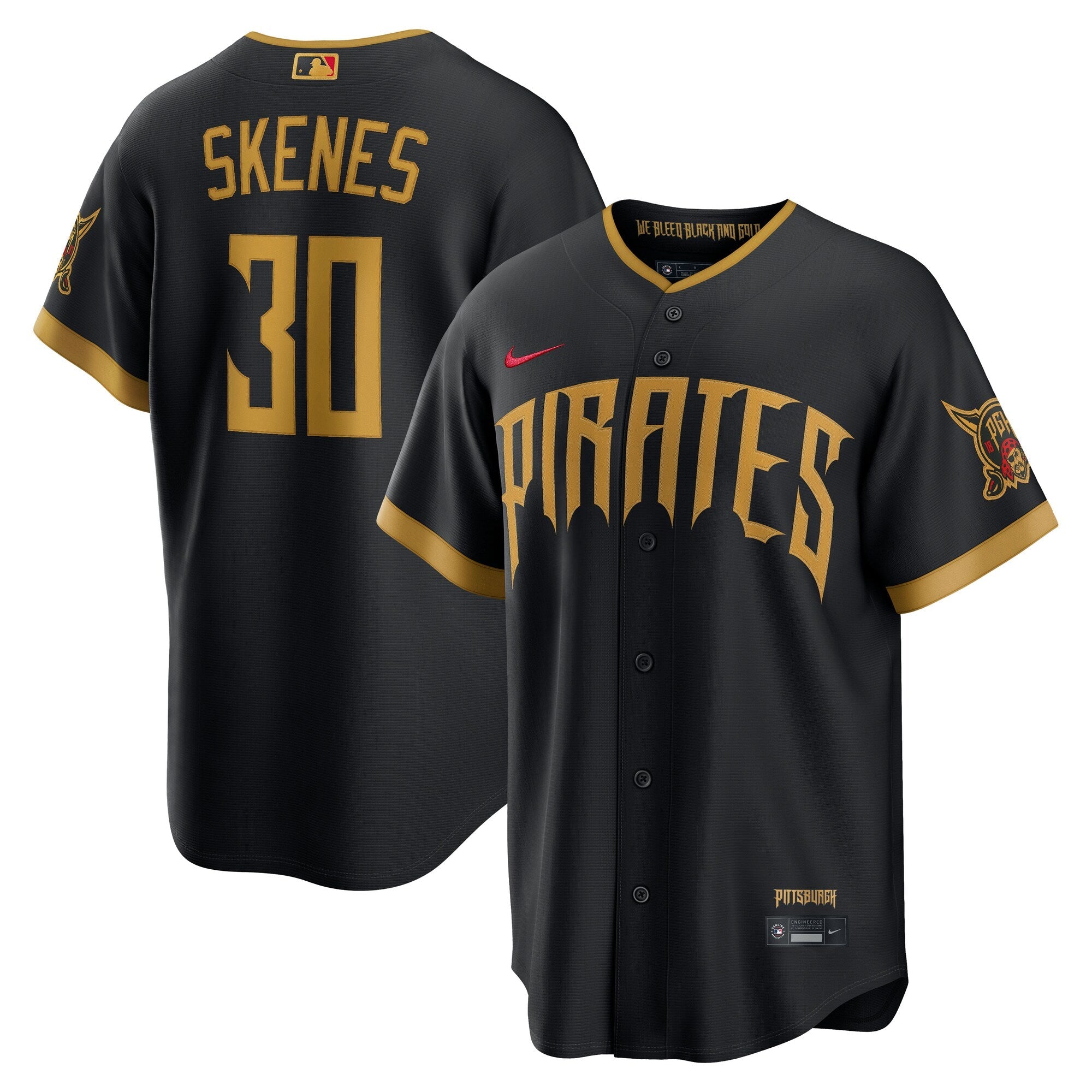 Pittsburgh Pirates Paul Skenes Nike Black 2026 City Connect Stadium Jersey