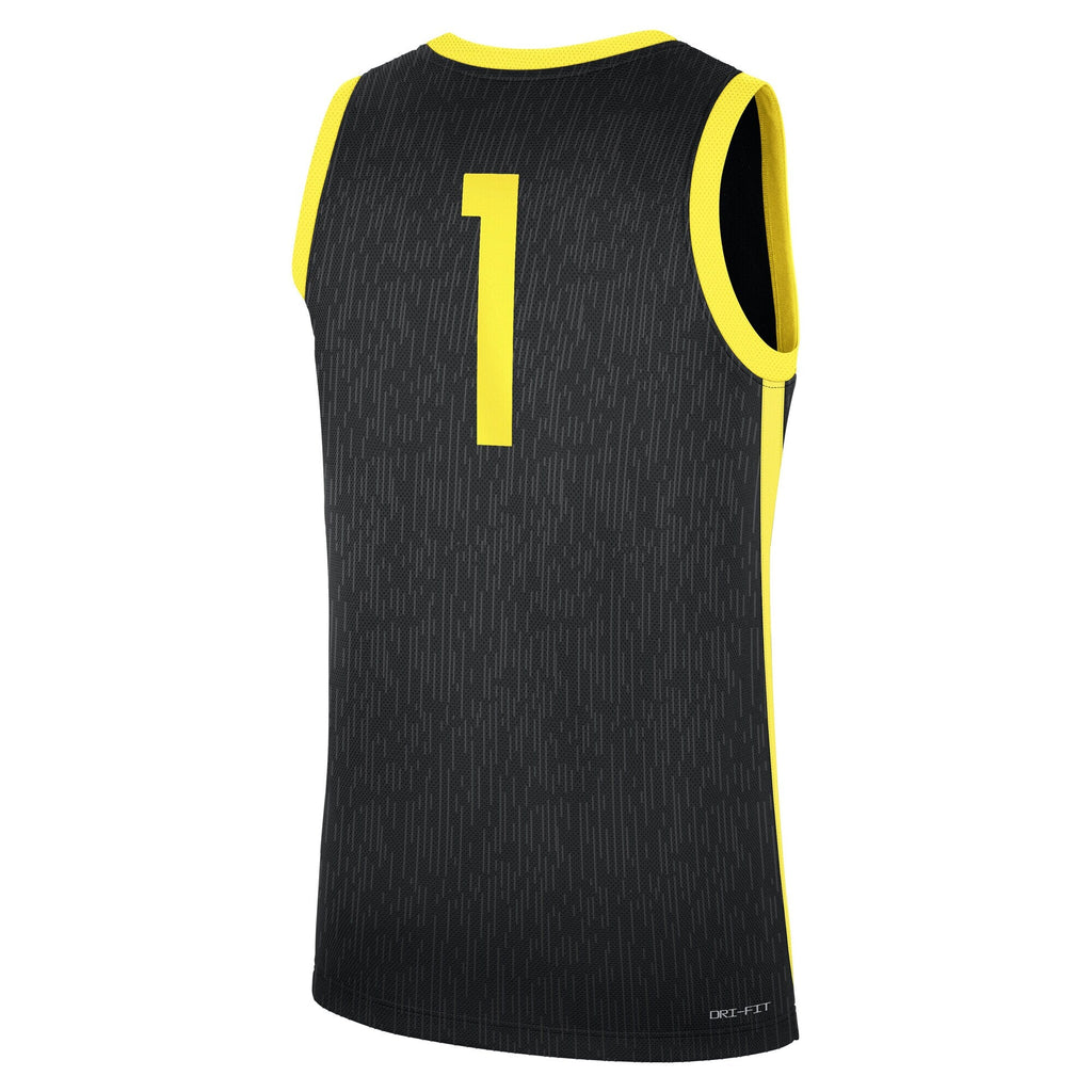 Nike #1 Black Oregon Ducks Alternate Replica Jersey