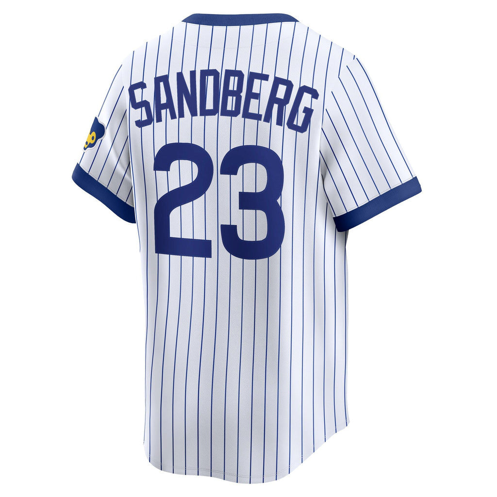 Chicago Cubs Ryne Sandberg Nike White Throwback Cooperstown Collection Limited Jersey