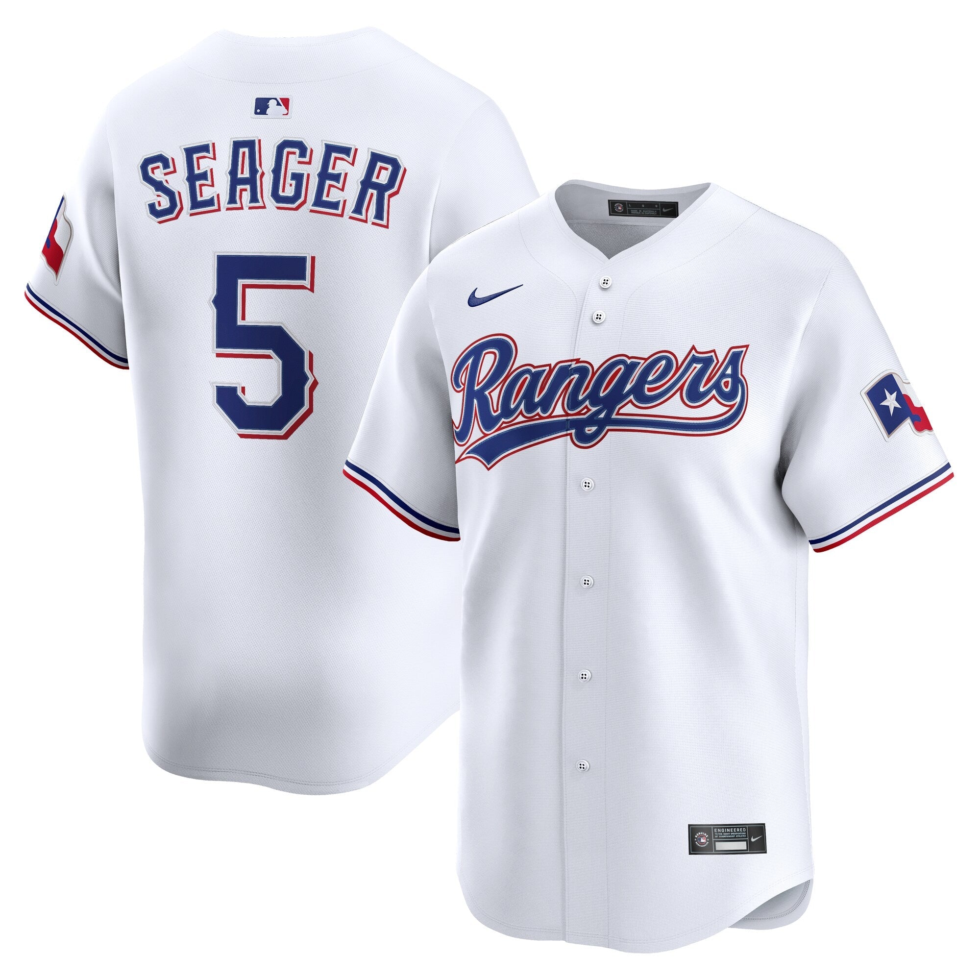 Texas Rangers Corey Seager Nike White Home Limited Player Jersey