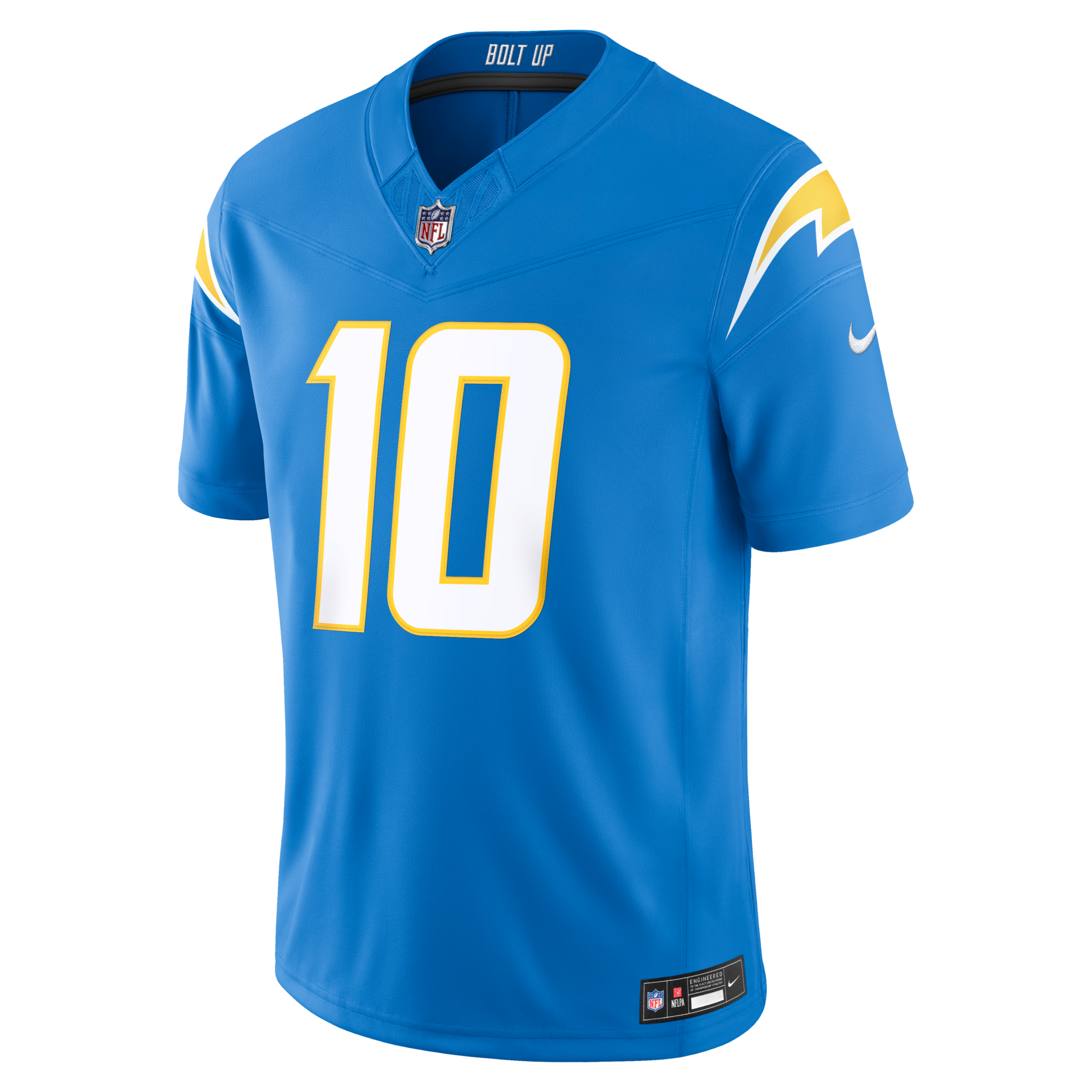 Los Angeles Chargers Justin Herbert Nike Powder Blue Team Vapor F.U.S.E. Stitched Limited Jersey
