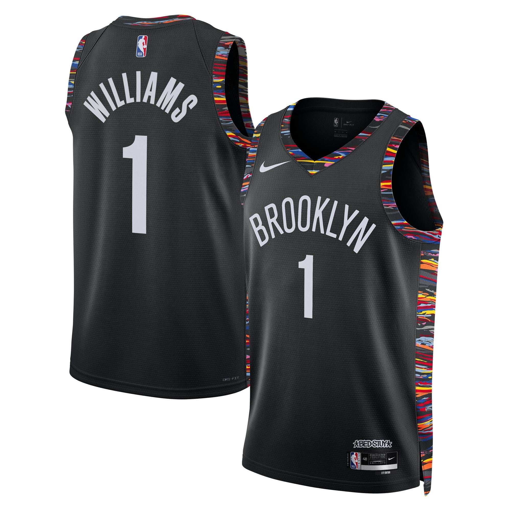 Brooklyn Nets Nike 2025/26 City Edition Swingman Jersey - Black - Ziaire Williams