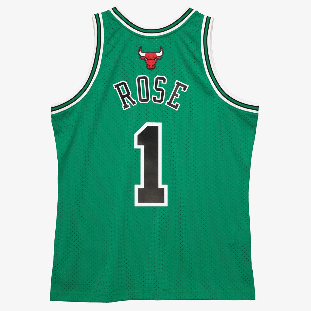 Chicago Bulls Mitchell & Ness St Patrick's Day Swingman Jersey Derrick Rose 2008-09