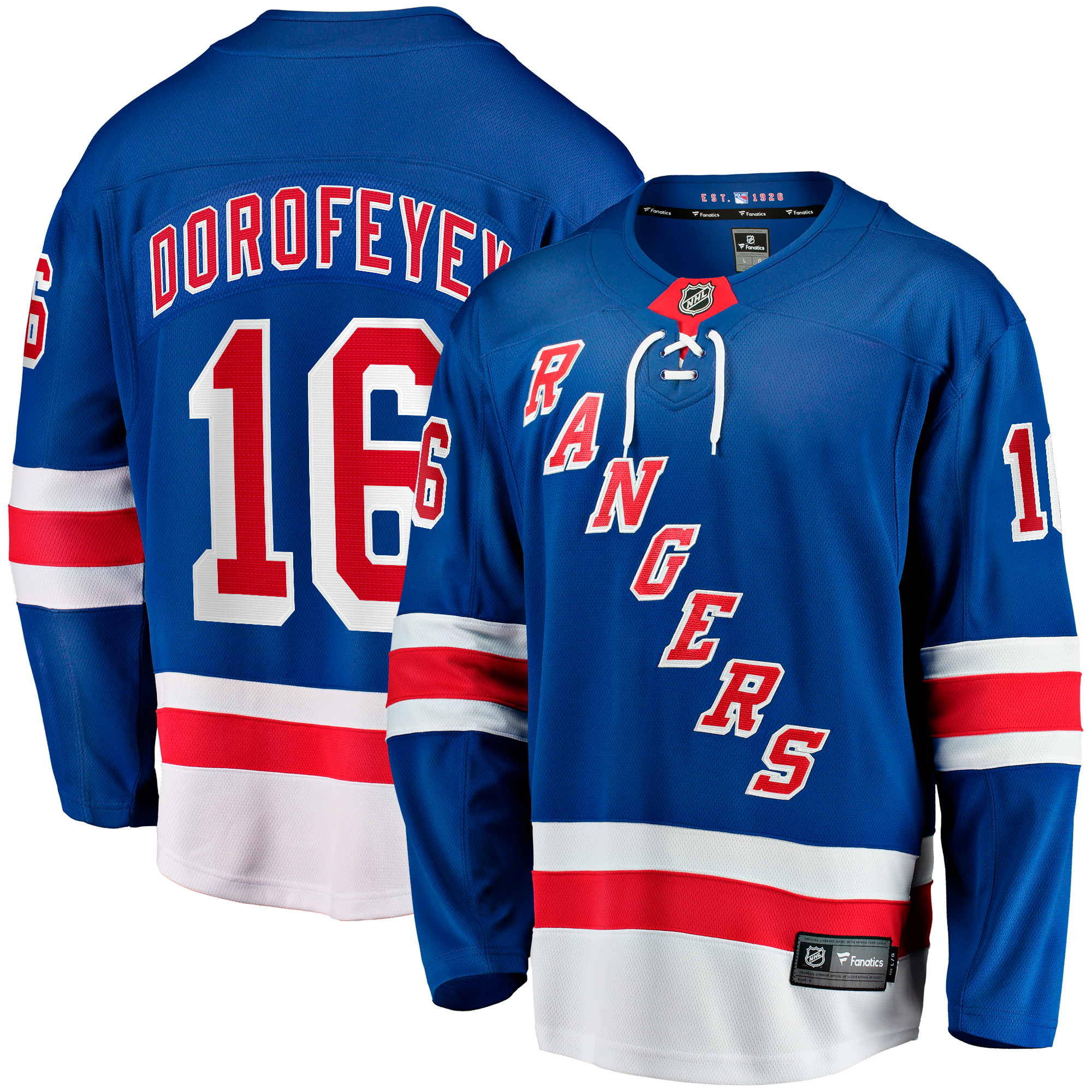 New York Rangers Pavel Dorofeyev Fanatics Blue Home Breakaway Jersey