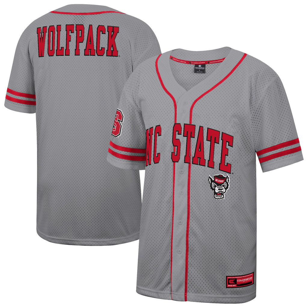 Colosseum Gray NC State Wolfpack Free Spirited Baseball Jersey