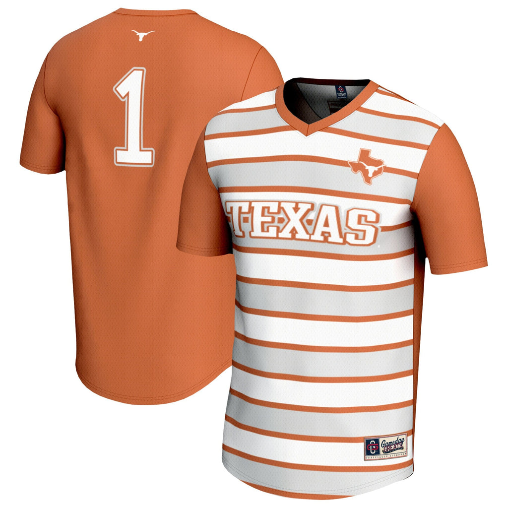 GameDay Greats #1 Texas Orange Texas Longhorns Lightweight Soccer Fashion Jersey