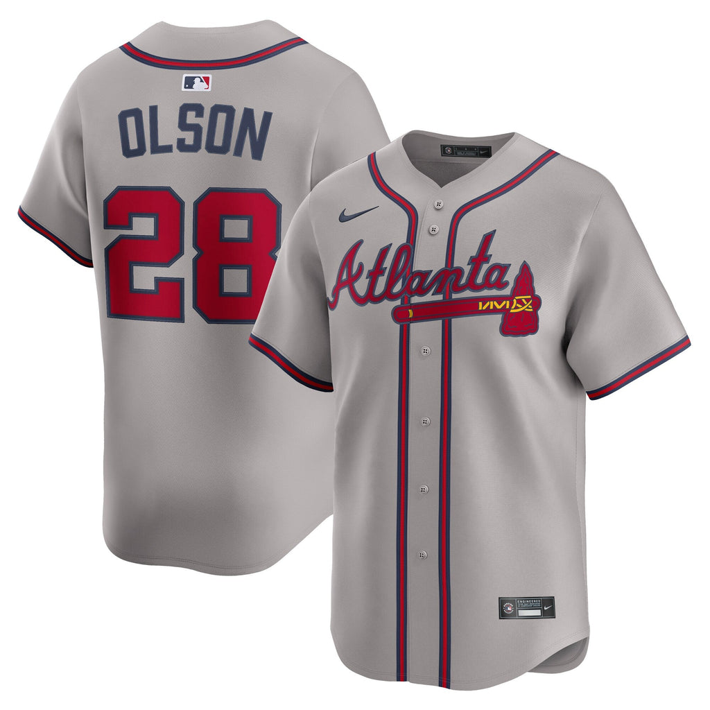 Atlanta Braves Matt Olson Nike Gray Road Limited Player Jersey