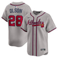 Atlanta Braves Matt Olson Nike Gray Road Limited Player Jersey