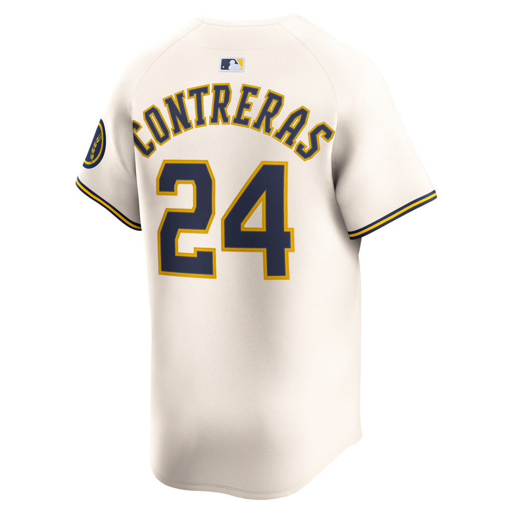 Milwaukee Brewers William Contreras Nike Cream Home Limited Player Jersey