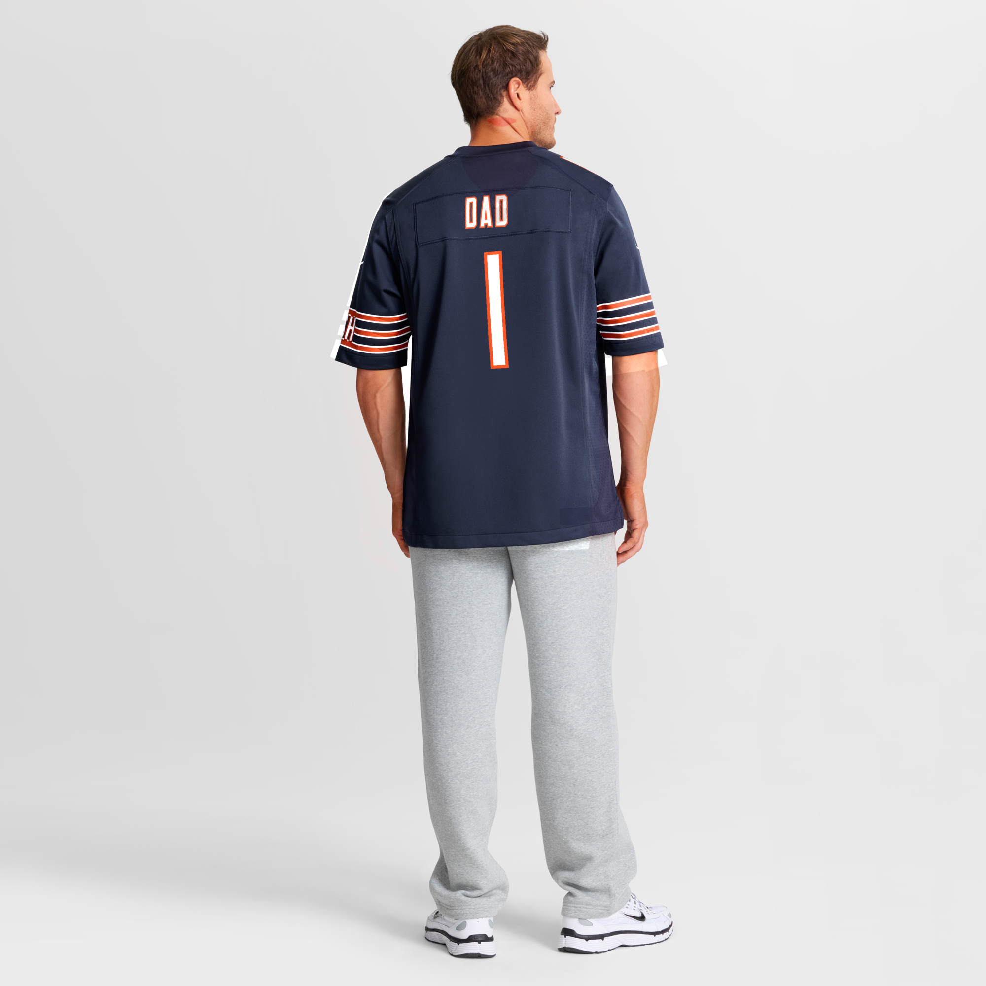 Chicago Bears Number 1 Dad Nike Navy Game Jersey