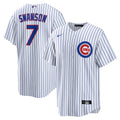 Chicago Cubs Dansby Swanson Nike White Replica Player Jersey