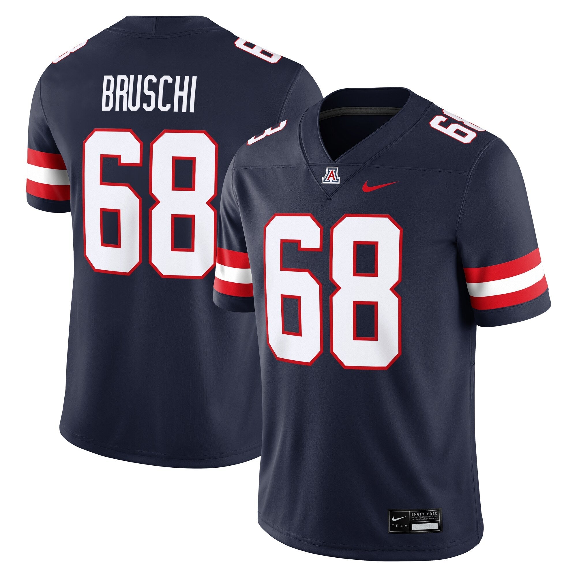 Nike Tedy Bruschi Navy Arizona Wildcats Home Game Jersey
