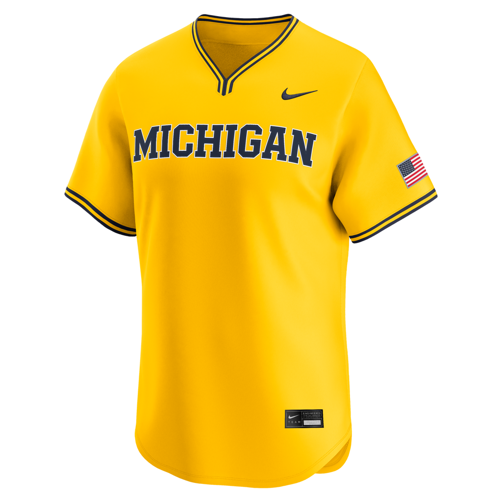 Nike Maize Michigan Wolverines Alternate Limited Baseball Jersey