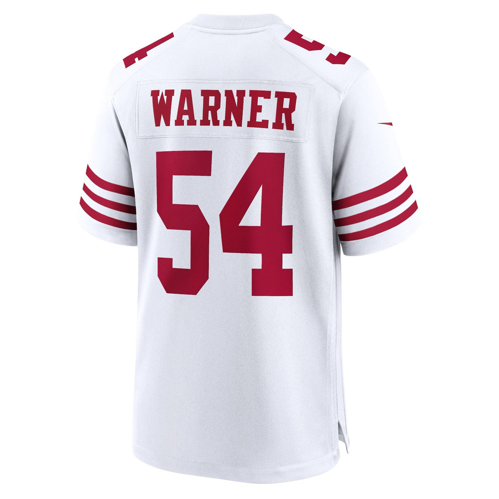 San Francisco 49ers Fred Warner Nike White Player Game Jersey