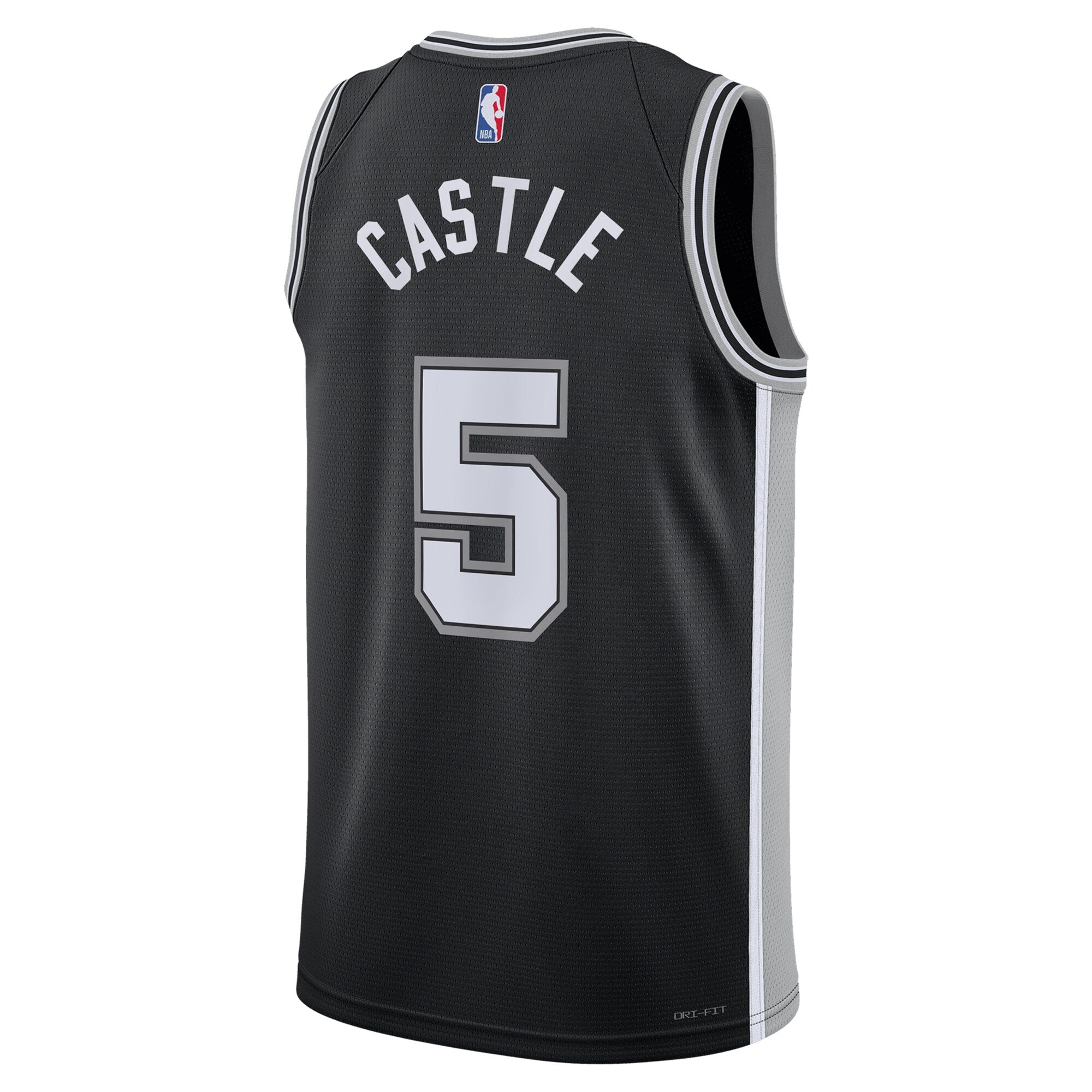 San Antonio Spurs Nike Icon Swingman Jersey - Black - Stephon Castle