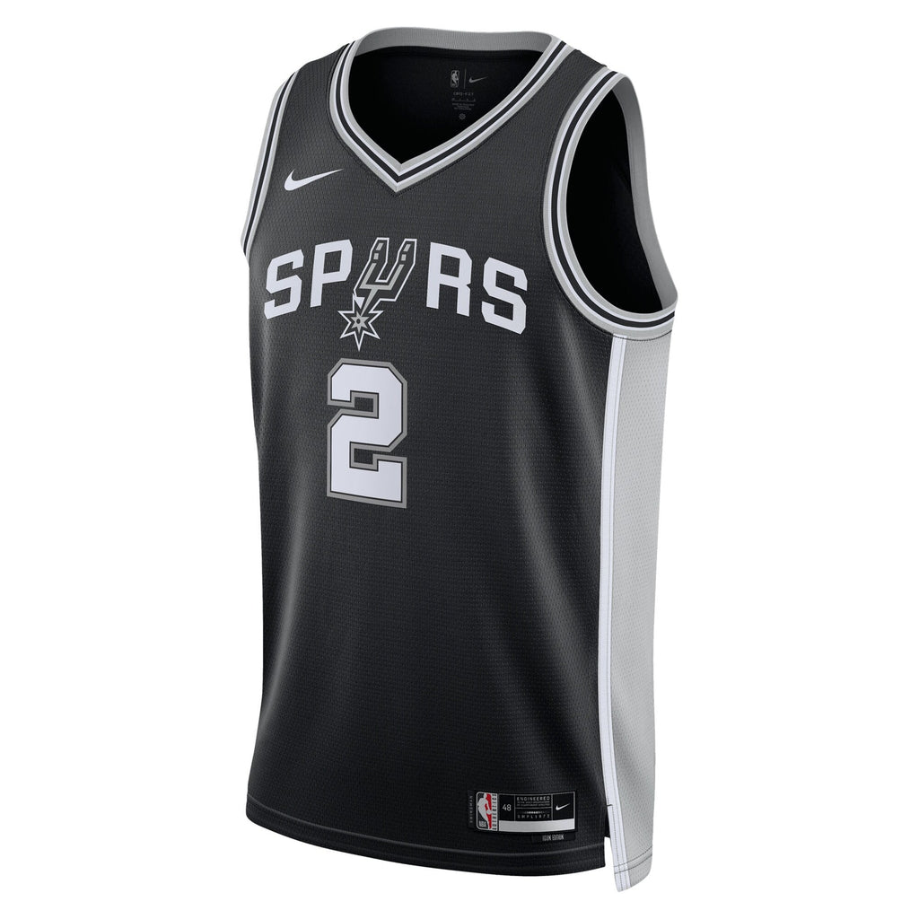 San Antonio Spurs Nike Icon Edition Swingman Jersey NBA 2025 First Round Draft Pick - Black - Dylan Harper