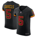 Washington Commanders Jayden Daniels Nike Black Alternate Vapor F.U.S.E. Elite Jersey