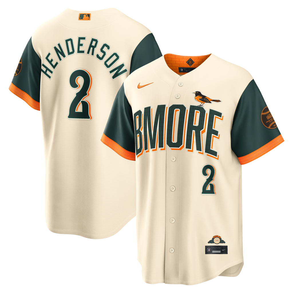 Baltimore Orioles Gunnar Henderson Nike Cream 2026 City Connect Stadium Jersey
