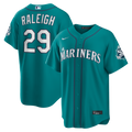 Seattle Mariners Cal Raleigh Nike Teal Alternate 50th Season Patch Stadium Jersey