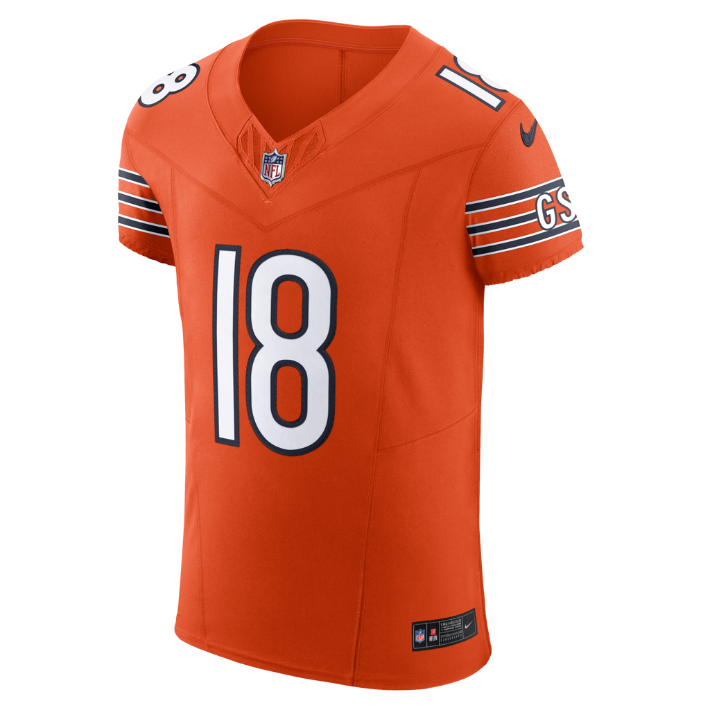 Chicago Bears Caleb Williams Nike Orange Alternate Vapor F.U.S.E. Elite Jersey