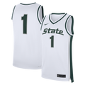 Nike White Michigan State Spartans #1 Alternate Replica Basketball Jersey