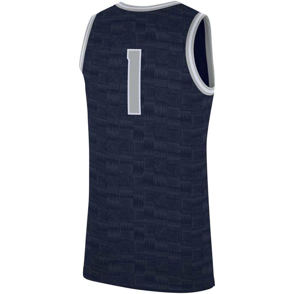 Nike #1 Navy Georgetown Hoyas Replica Jersey