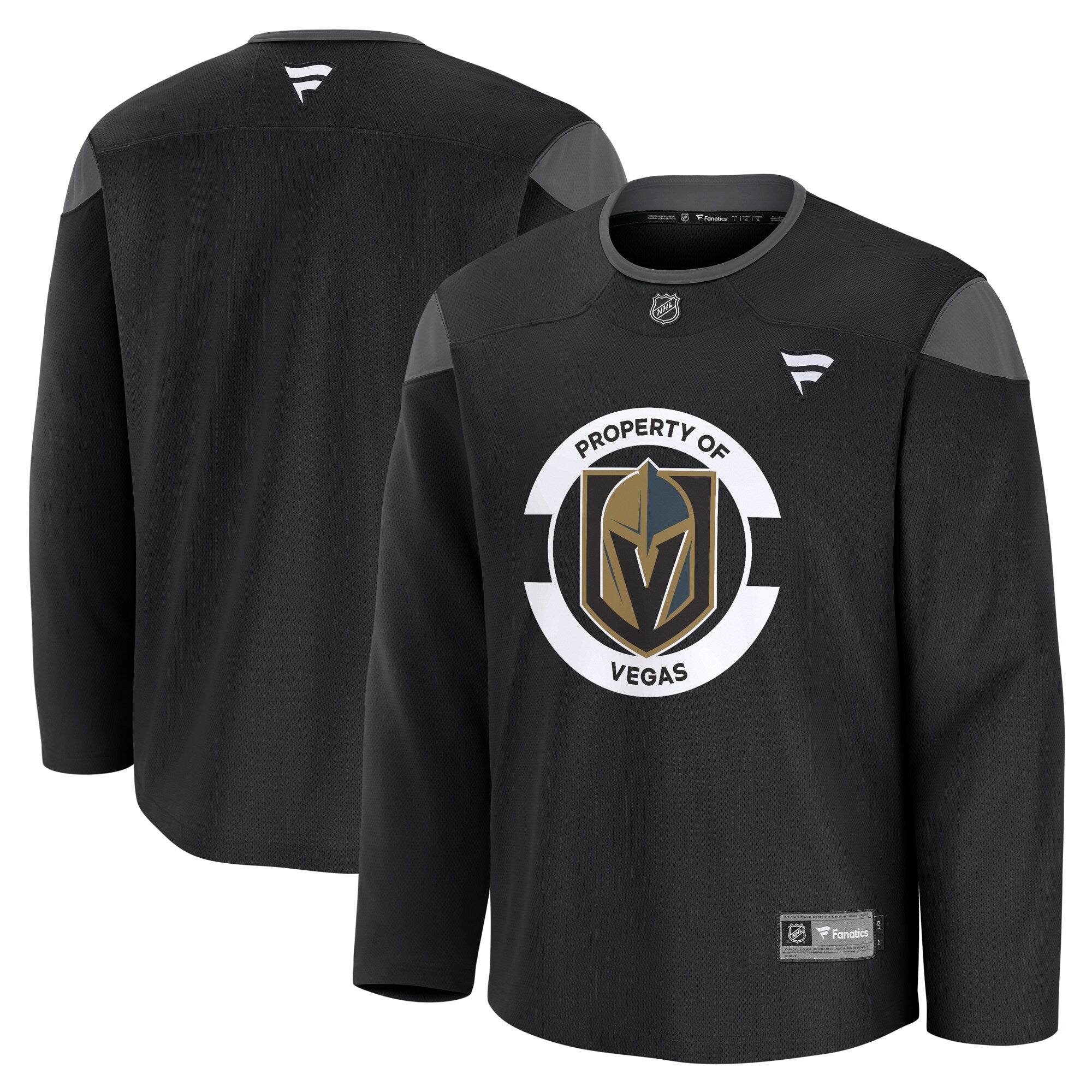 Vegas Golden Knights Fanatics Black Practice Jersey