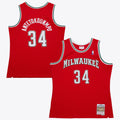 Milwaukee Bucks Mitchell & Ness Giannis Antetokounmpo 2014 Dark Alternate Authentic Jersey - Red