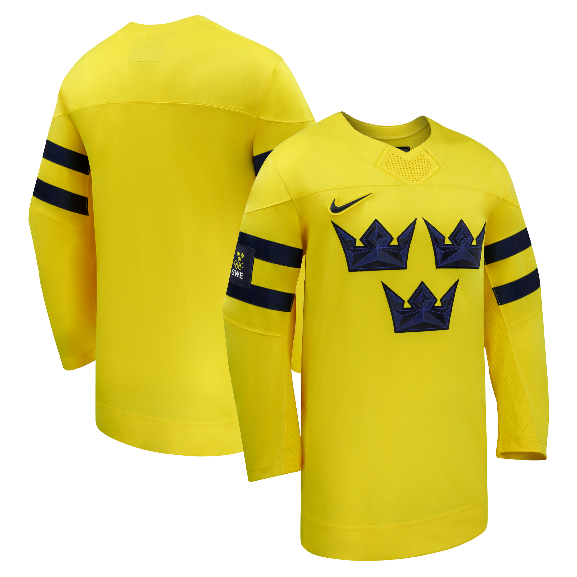 Sweden Hockey Nike Yellow 2026 Away Replica Jersey