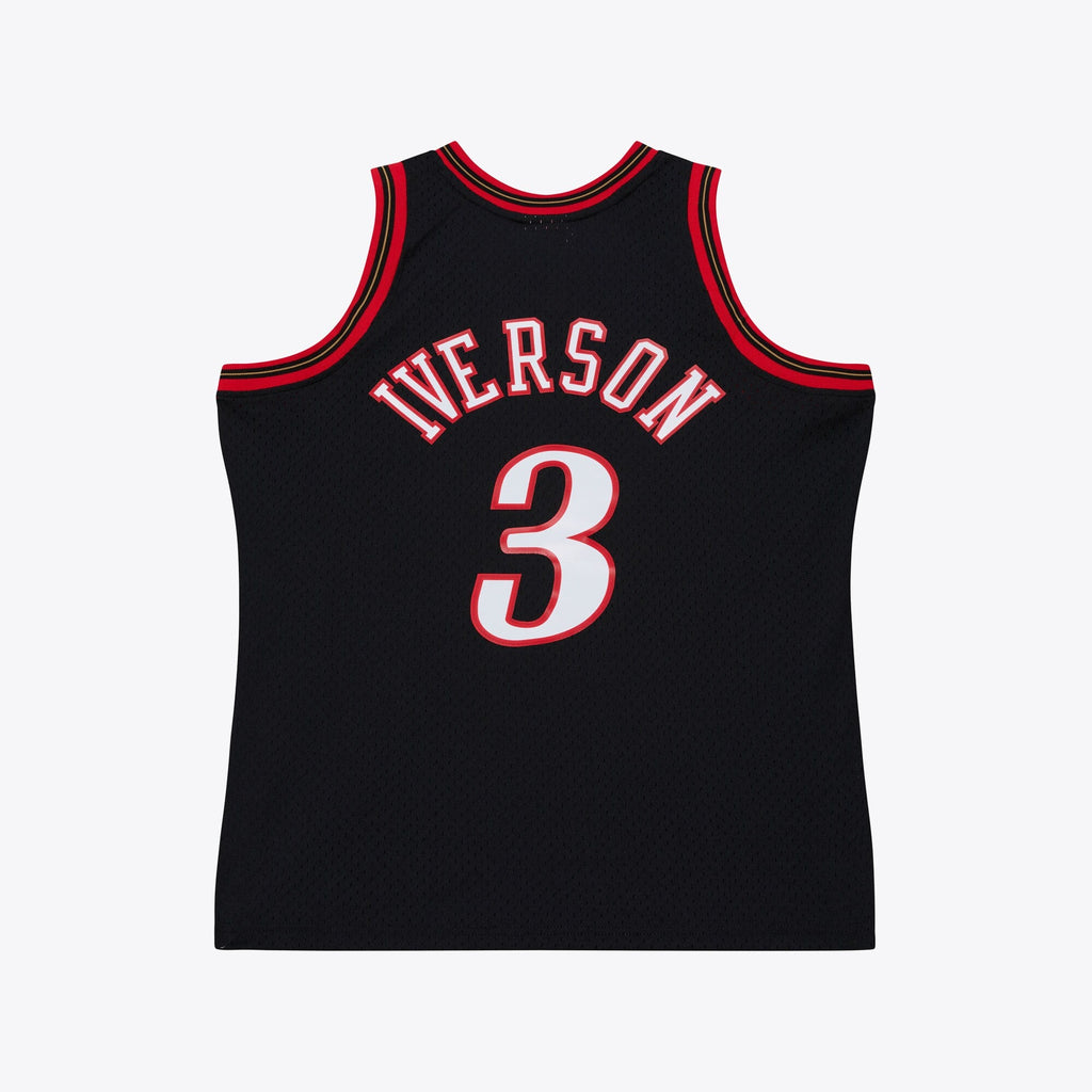 Philadelphia 76ers Mitchell & Ness Allen Iverson 1997 Dark Authentic Jersey - Black