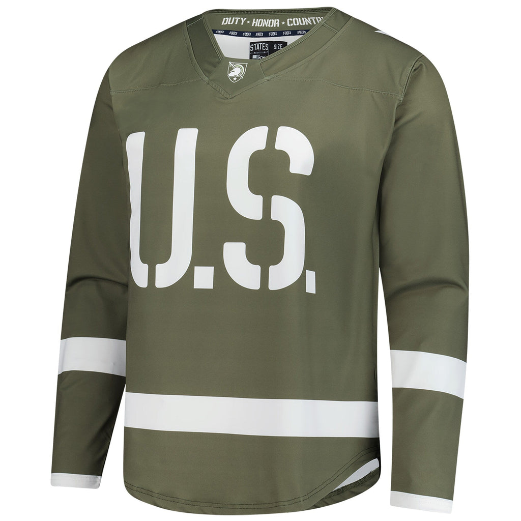Olive Army Black Knights Replica Hockey Jersey