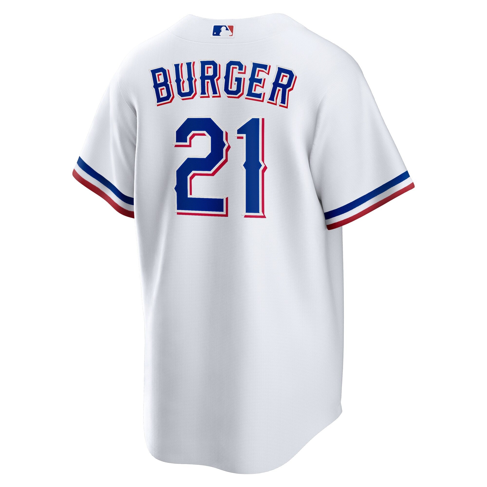 Texas Rangers Jake Burger Nike White Home Replica Jersey