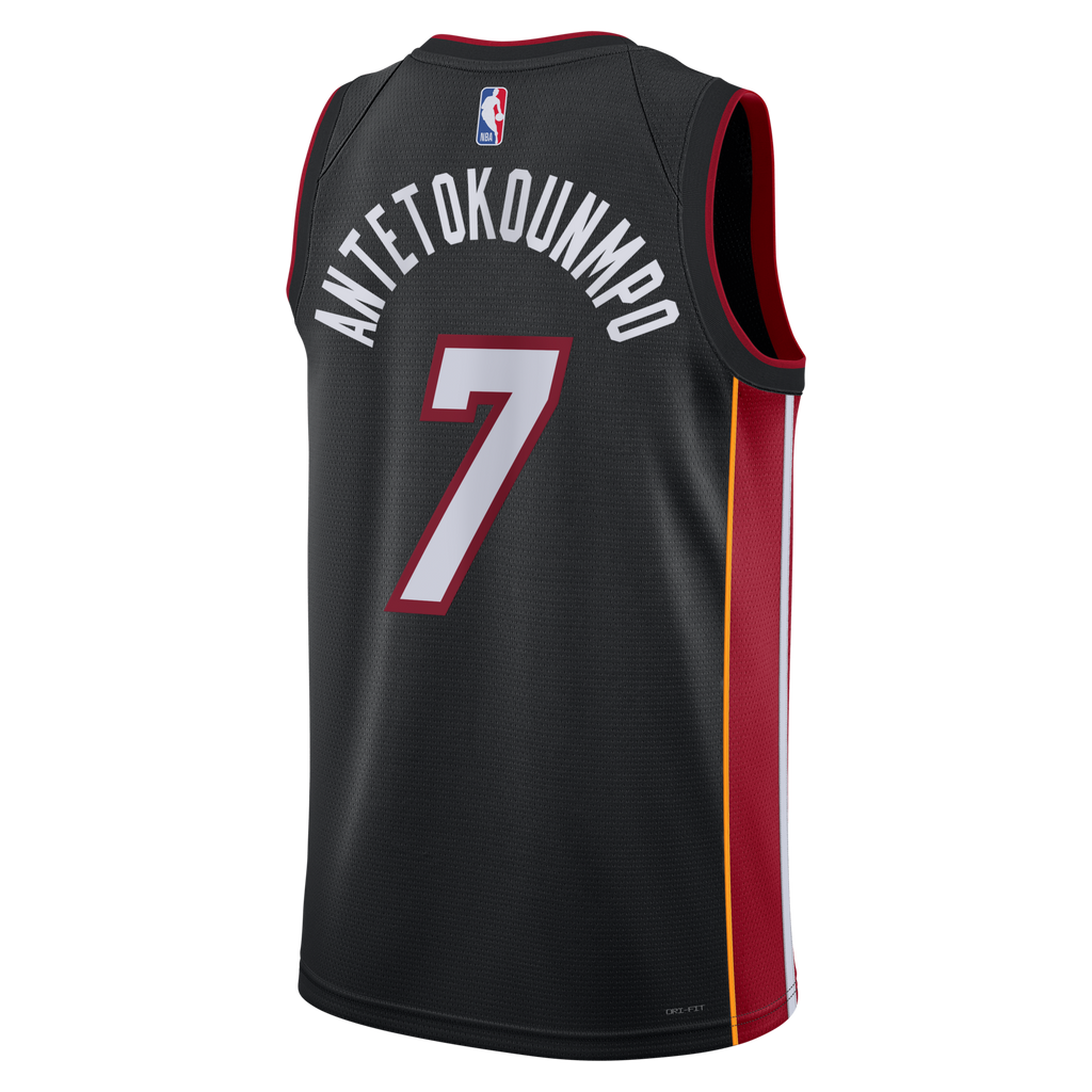 Miami Heat Nike Icon Edition Swingman Jersey - Black - Giannis Antetokounmpo