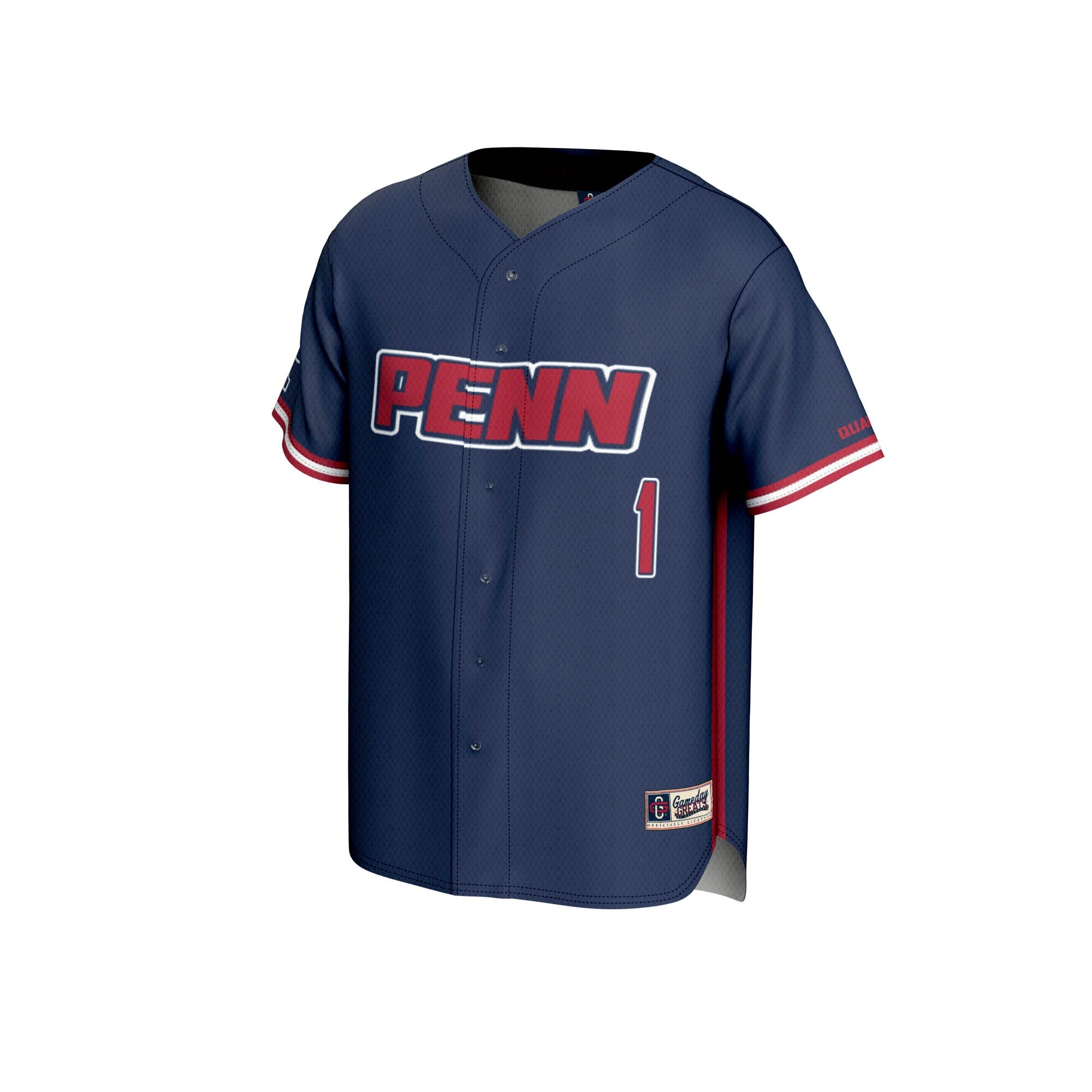 GameDay Greats #1 Navy Pennsylvania Quakers Lightweight Baseball Jersey