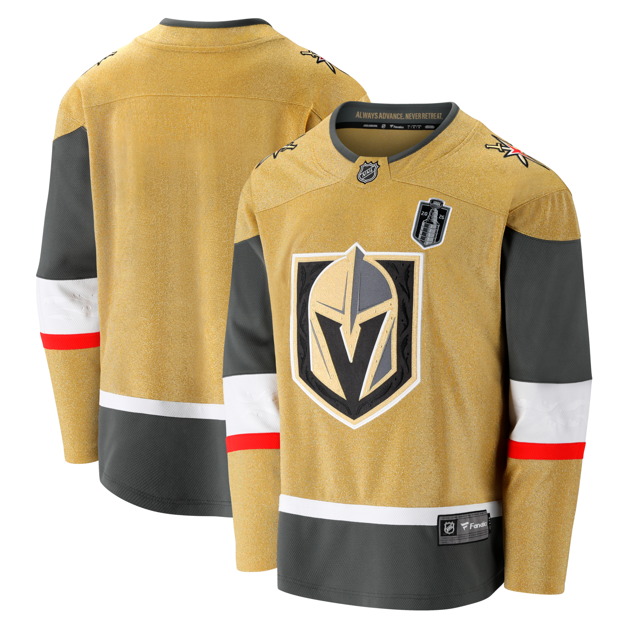 Vegas Golden Knights Fanatics Gold 2026 Stanley Cup Final Breakaway Jersey
