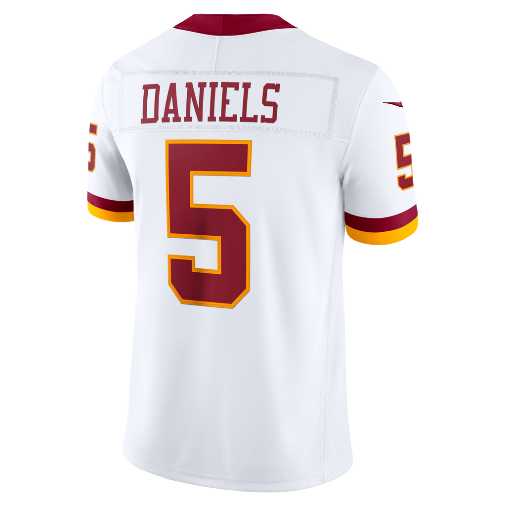 Washington Commanders Jayden Daniels Nike White Vapor F.U.S.E. Stitched Limited Jersey