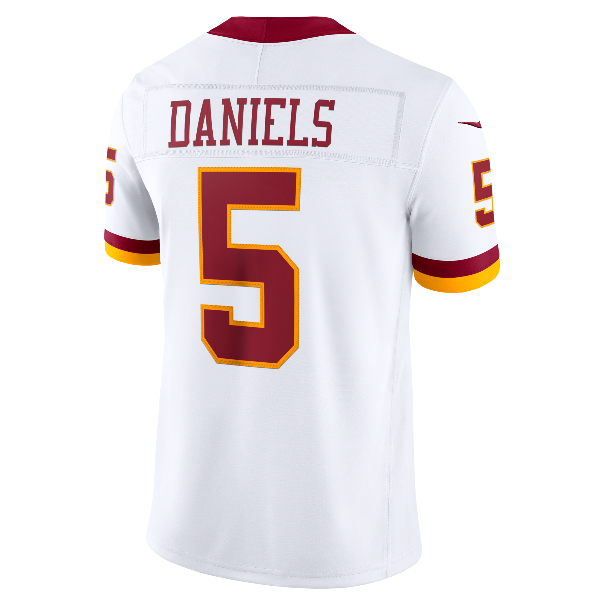 Washington Commanders Jayden Daniels Nike White Vapor F.U.S.E. Stitched Limited Jersey