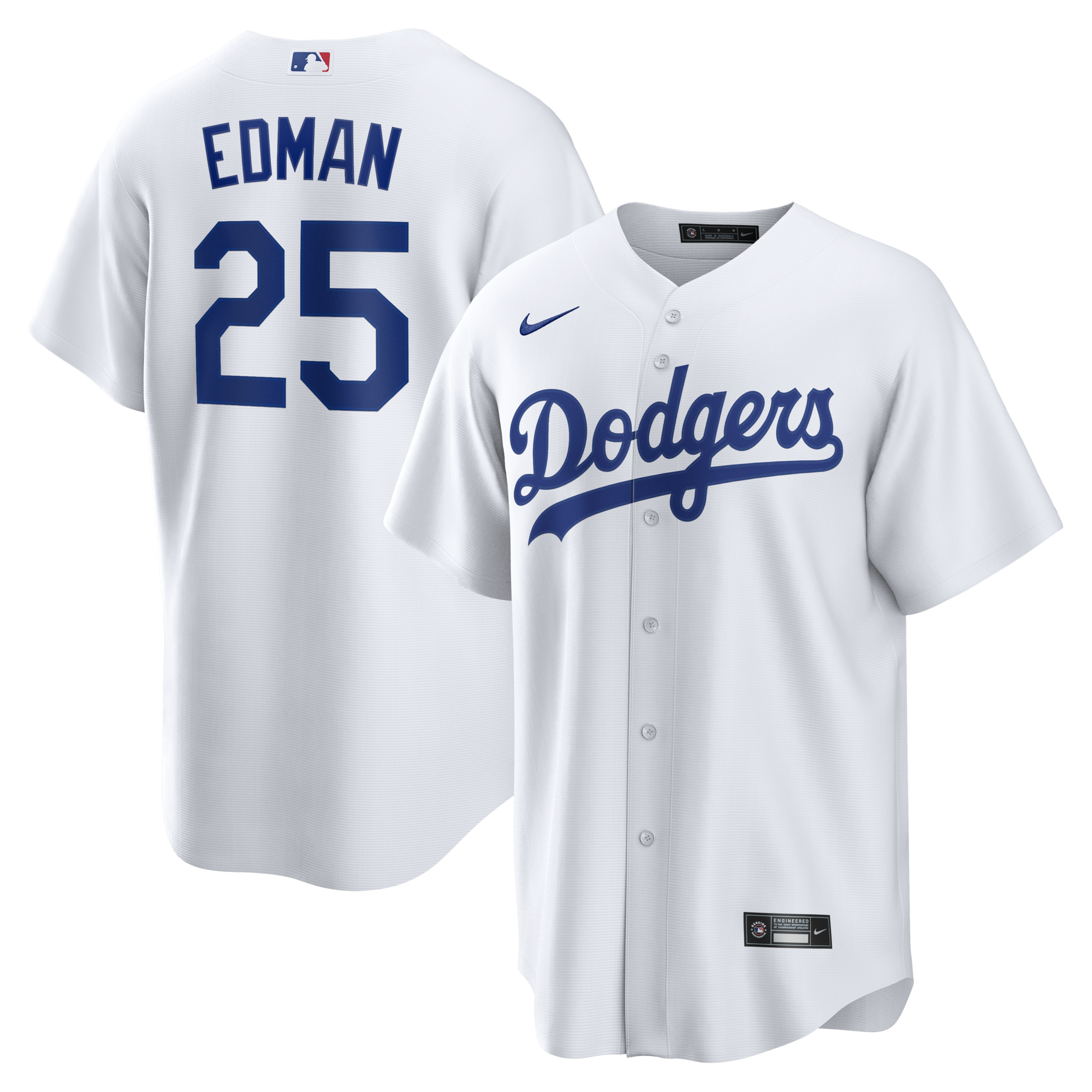 Los Angeles Dodgers Tommy Edman Nike White Home Replica Jersey