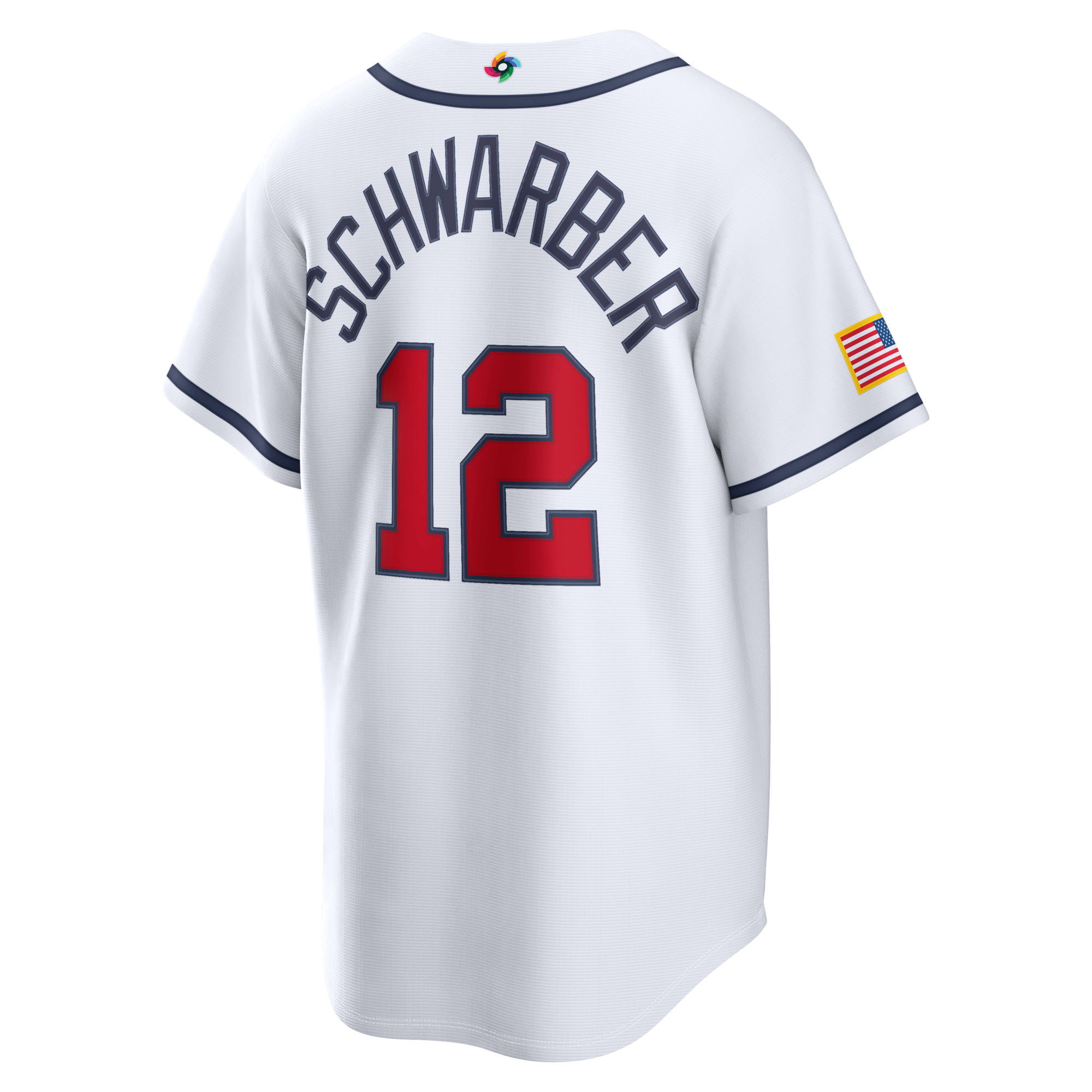 USA Baseball Kyle Schwarber Nike White 2026 World Baseball Classic Home Stadium Jersey