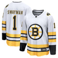 Boston Bruins Jeremy Swayman Fanatics White Away Breakaway Player Jersey